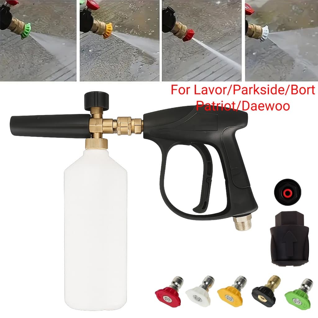 Kit Universal para Lavadora de Alta Pressão Lavor– Pote de Espuma PA com Plugue Rápido 1/4" e Pistola Doméstica