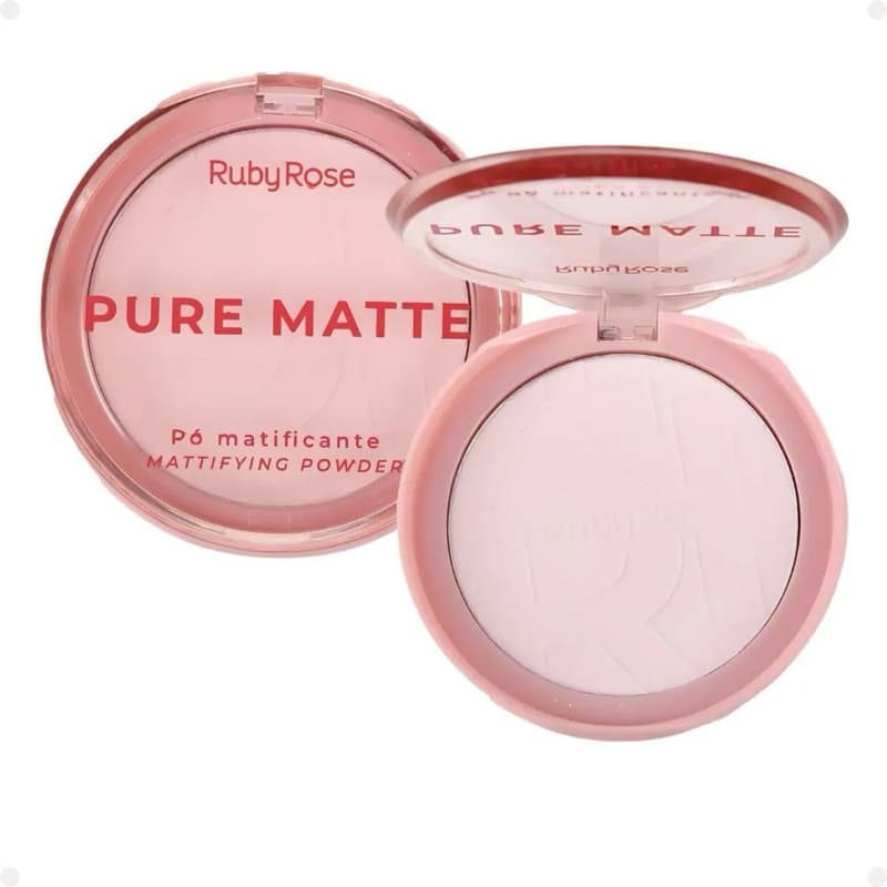 pó matificante matte Ruby Rose - contra oleosidade da pele sela base