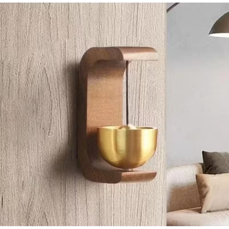 Campainha Sino Dos Ventos Porta de Entrada Carrilhão Madeira Japonês Magnético Enfeite Decoração Pequeno Ornamento