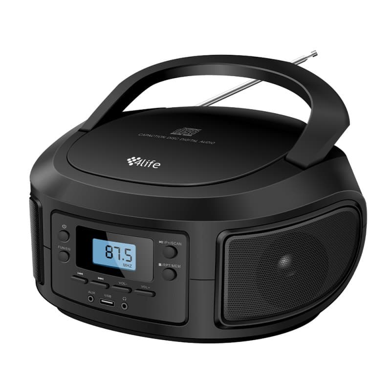 Radio Toca CD Aparelho de Som 4life Com Bluetooth MP3 FM USB Bivolt