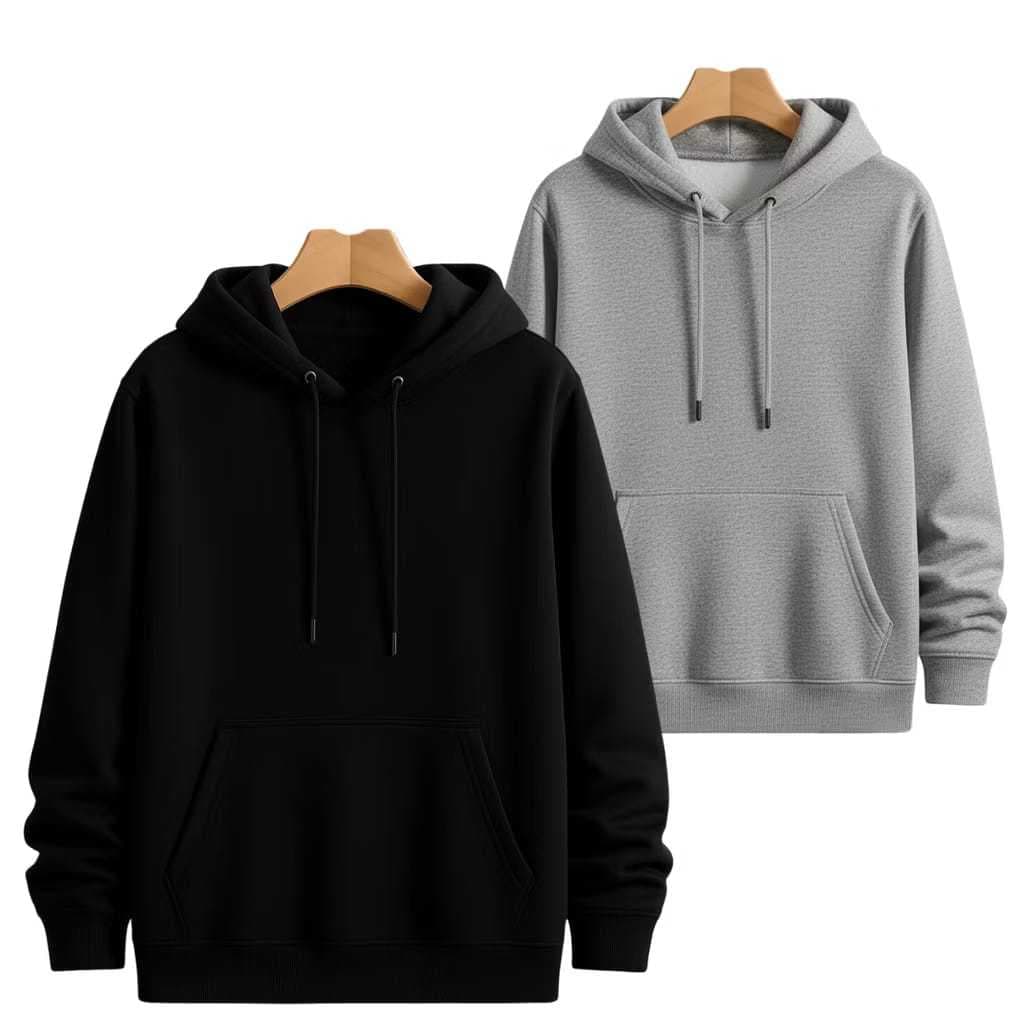 kit 2 Jaqueta Moletom Liso Canguru Escolar Uniforme Blusa de frio