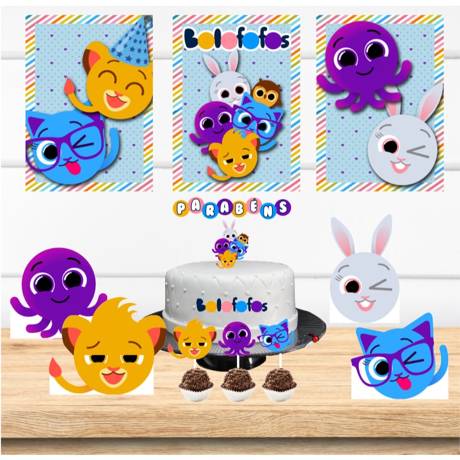 Kit Só um Bolinho -BOLOFOFOS - Kit Festa em casa  - Aniversário, Mêsversário