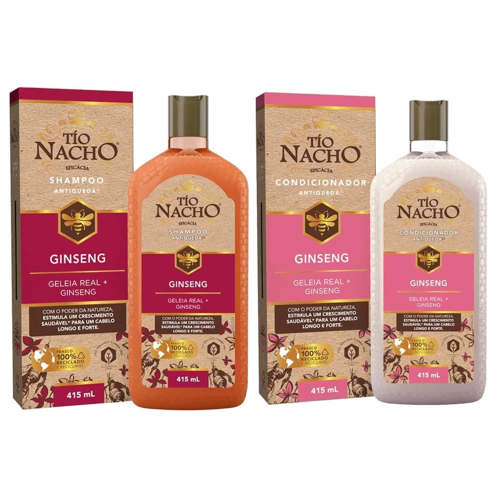 TIO NACHO ANTIQUEDA GINSENG CRESCIMENTO SHAMPOO | CONDICIONADOR