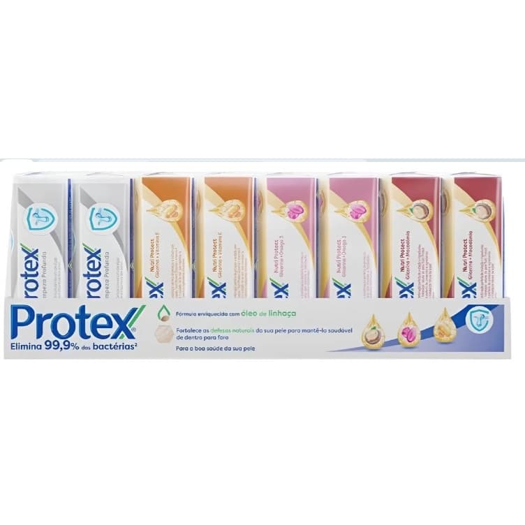 kit 8 Sabonetes Protex 85g 4 Fragancias diversas Lacrado