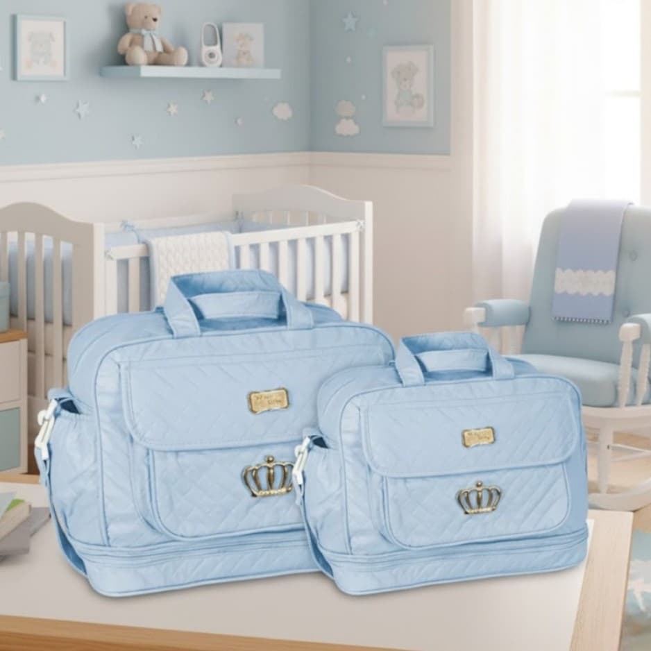 Kit Mala Maternidade Djon 2 Bolsas Organização e Estilo para Fraldas do Bebê Viagem e Passeio