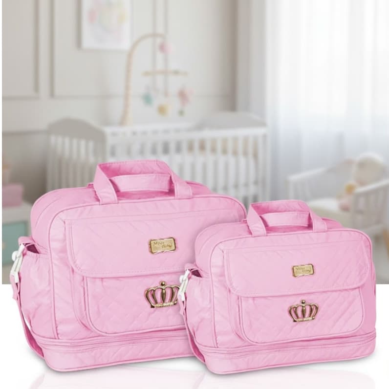 Kit Bolsa Maternidade Djon 2 Peças - Saída Maternidade e Passeio Conjunto de Malas Maternidade Bebê
