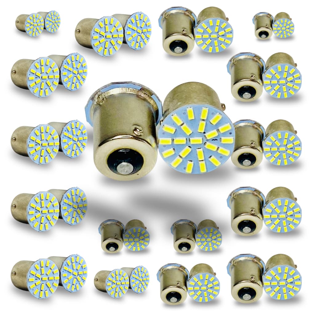 Lâmpadas 1 Polo 22 Leds BA15S 20 Unidades