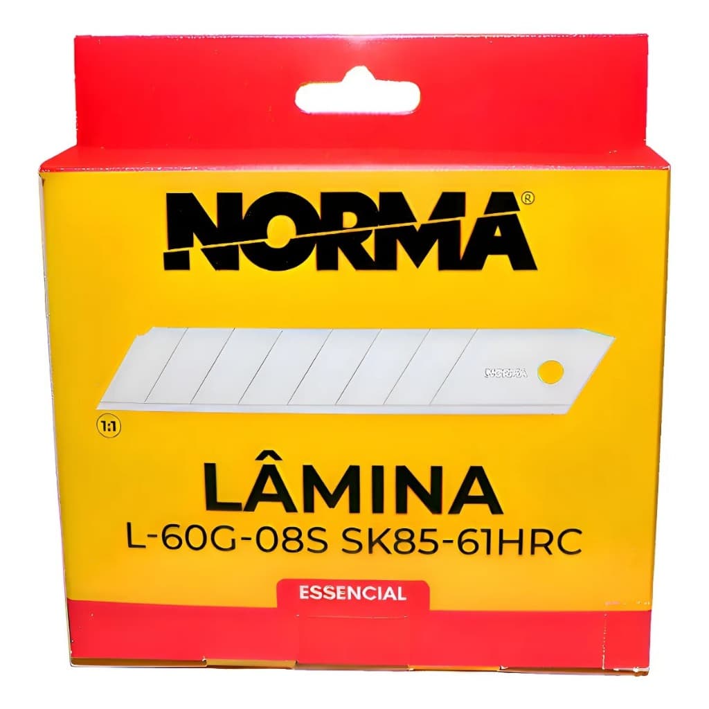 Kit 100 Laminas 18mm Para Estilete Norma Caixa Fechada
