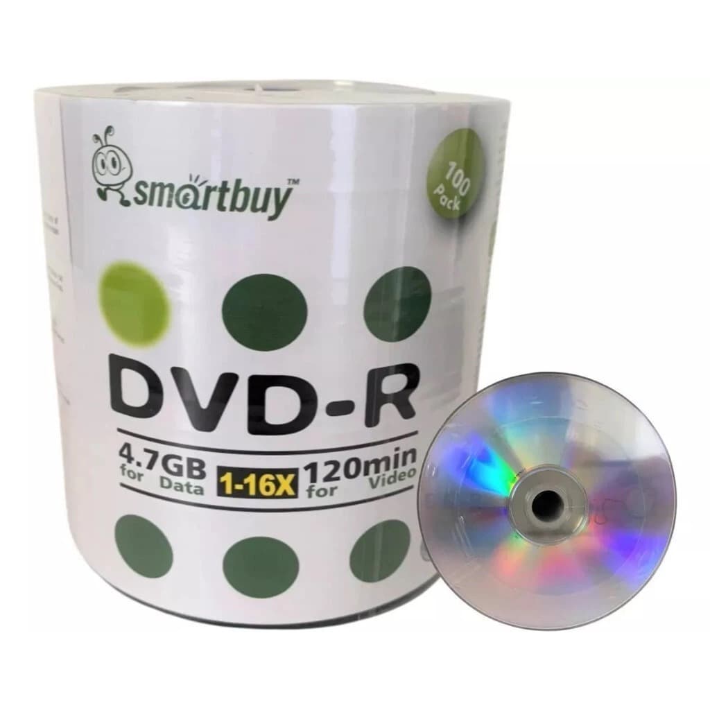 25 Unidades DVD-R Smartbuy - 4,7 GB - 16x - Com Logo