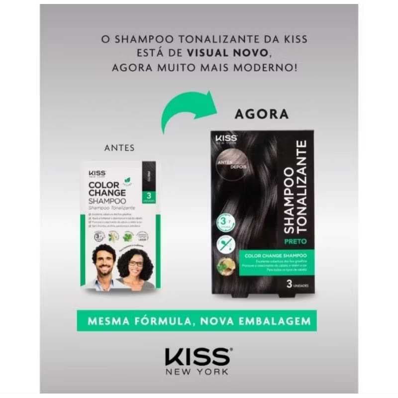 SHAMPOO TONALIZANTE KISS COLOR CHANGE 3 SACHES