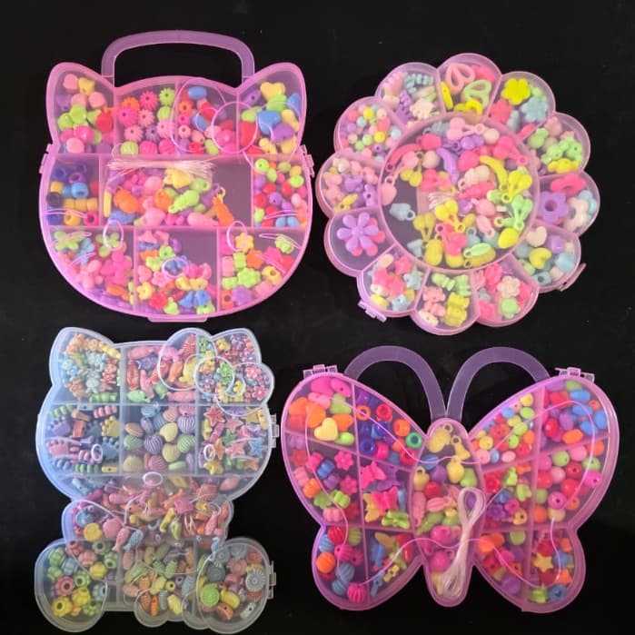 Kits de Miçangas Sortidas – Coelhinho, Borboleta e Modelos Diversos para Criatividade e Artesanato