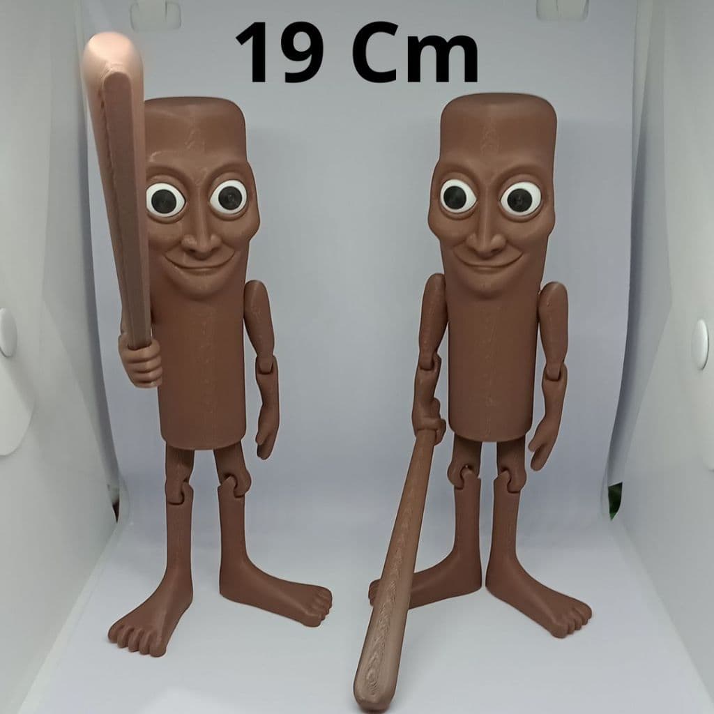 Boneco Tung Tung Sahur 3D – Figura Tung Tung Sahur Divertida em Impressão 3D
