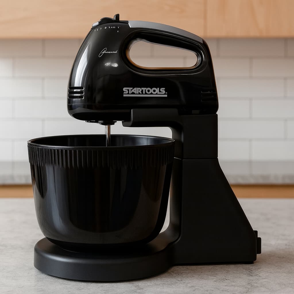 Batedeira Elétrica Potente 2L Preta 250W 7 Velocidades Tigela Ferro Cromado Bivolt 127V ou 220V