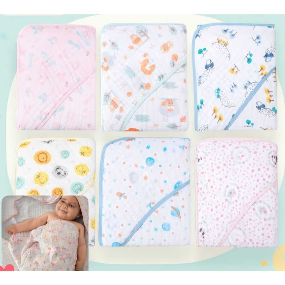 Toalha De Fralda Papi Com Estampas 80x80 Toalha De Banho Com Capuz