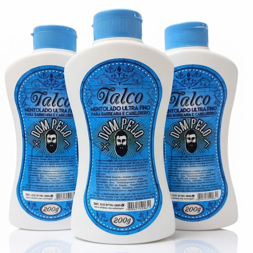 Kit 3 Talcos Dom Pelo 200g Barbeiro Profissional Refinado