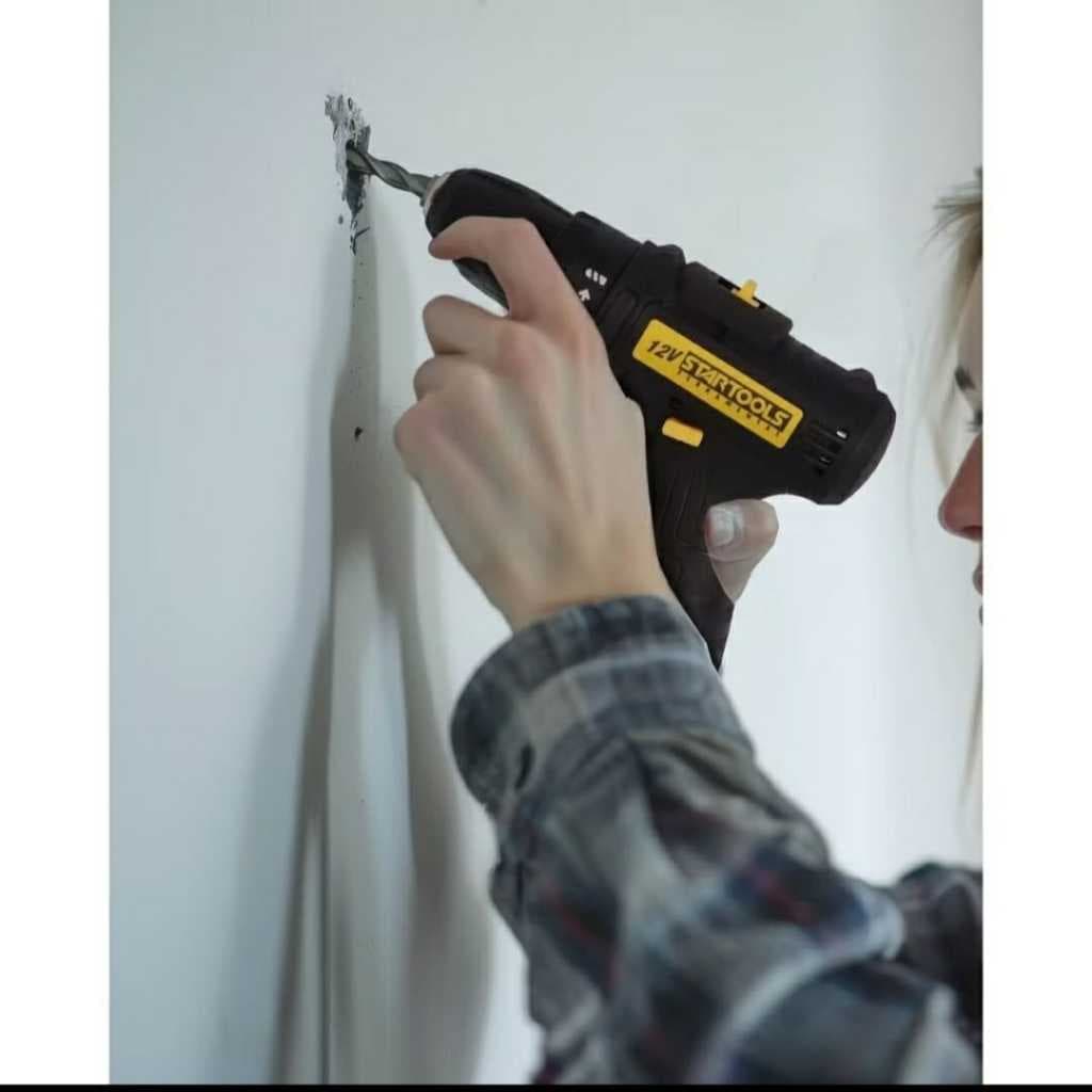 Parafusadeira e Furadeira Sem Fio 12V Recarregável 25 Velocidades com Função Reversivel Bivolt Led