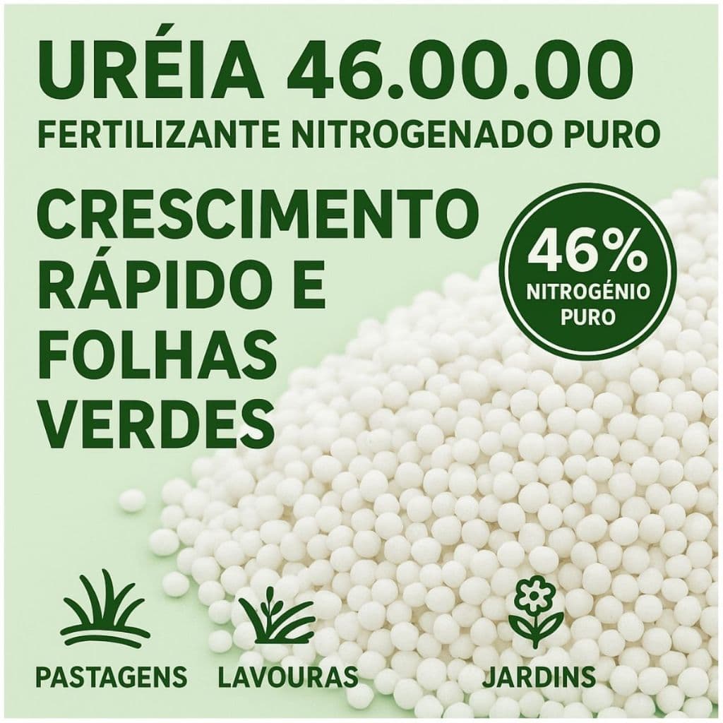 Uréia Para Plantas 46 00 00 Adubo Fertilizante Agrícola Granulado Branca e/ou Azulada