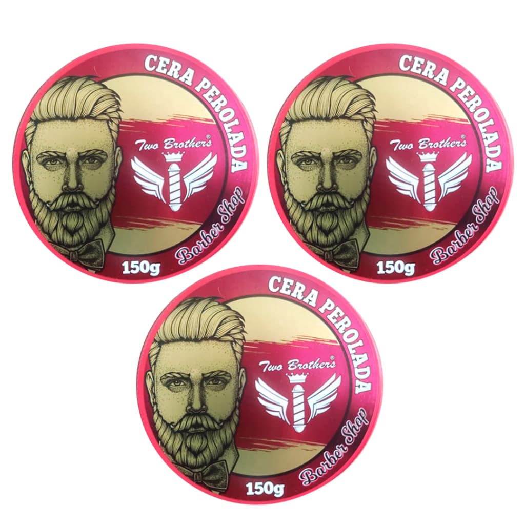 Kit 3 Cera Perolada Modeladora Efeito Brilhoso Two Brothers 150g