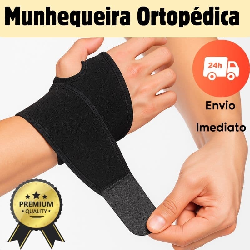 Munhequeira Ortopédica Ajustável Alto Compressão Alívio de Dores e Proteção para Punho