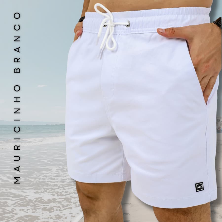 Bermuda masculina brim estilo mauricinho short esporte beach praia tendência short
