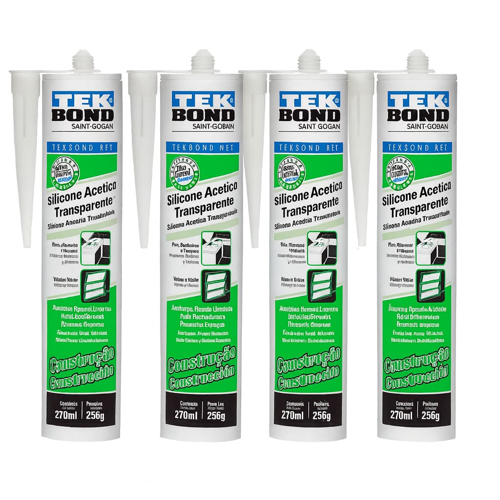 Silicone Acético Transparente 270ml/256g- Tekbond