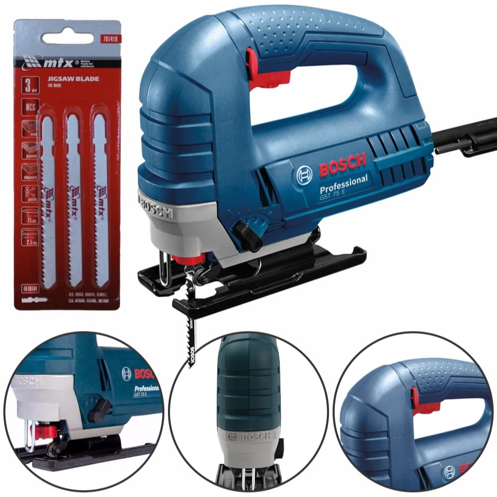 Serra Tico-tico 710w Vel.variavel Gst 75e Bosch Com 4 Serras