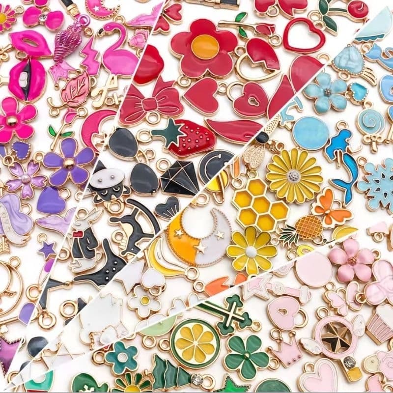 PINGENTES Resinados ZAMAC para joias brinco pulseiras colares coloridos