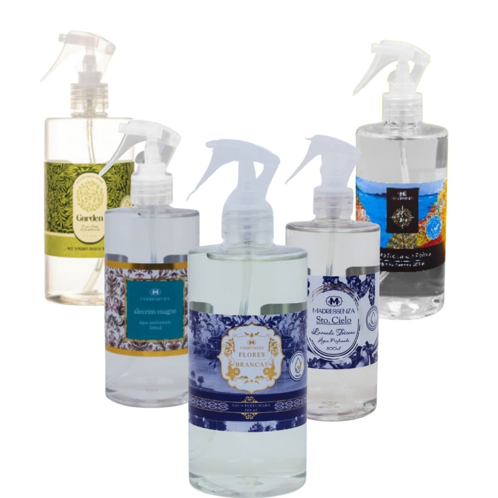 Água perfumada Madressenza 500ml - Flores Brancas - Garden - Alecrim Magno Aromatizante de Ambiente