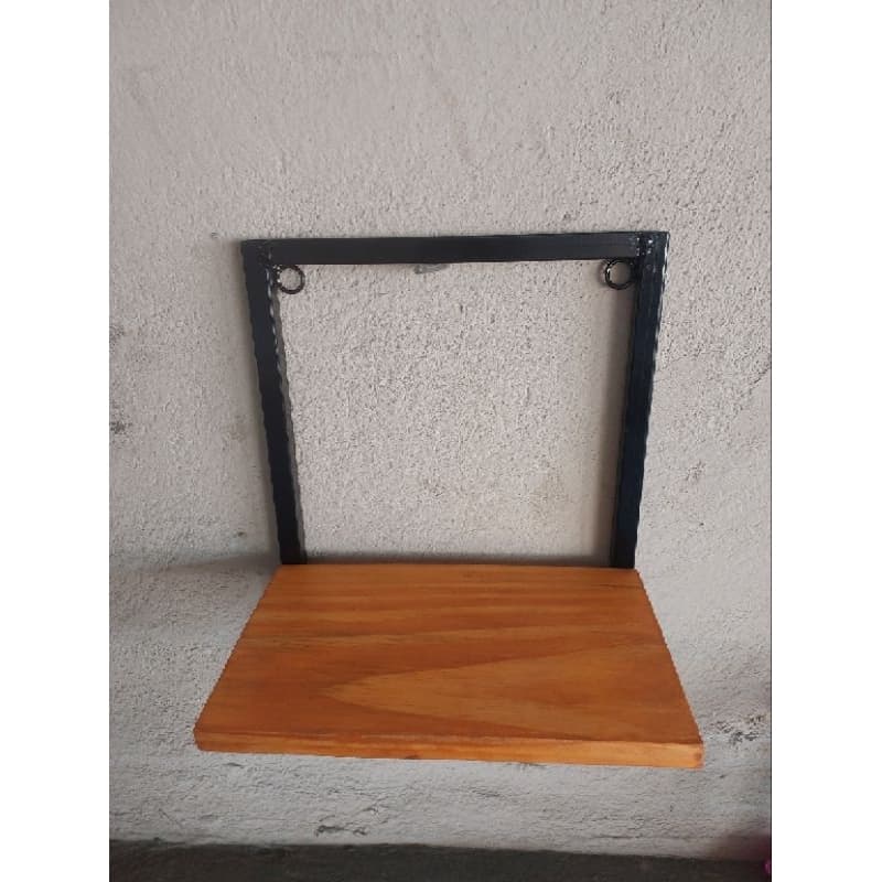 Nicho de Parede resistente ferro e madeira porta vaso de parede resistente