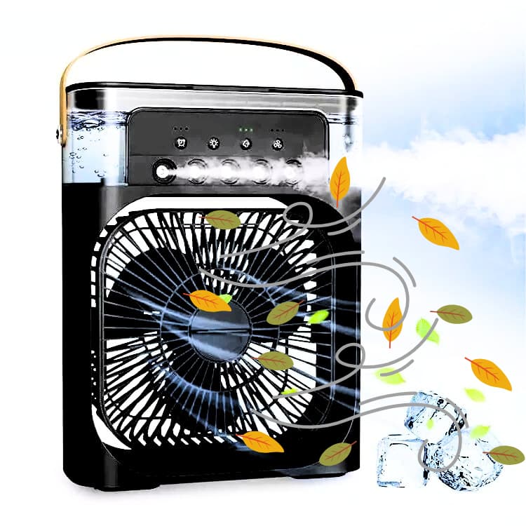 Climatizador e Ventilador Portátil LED Bivolt 10W - Preta