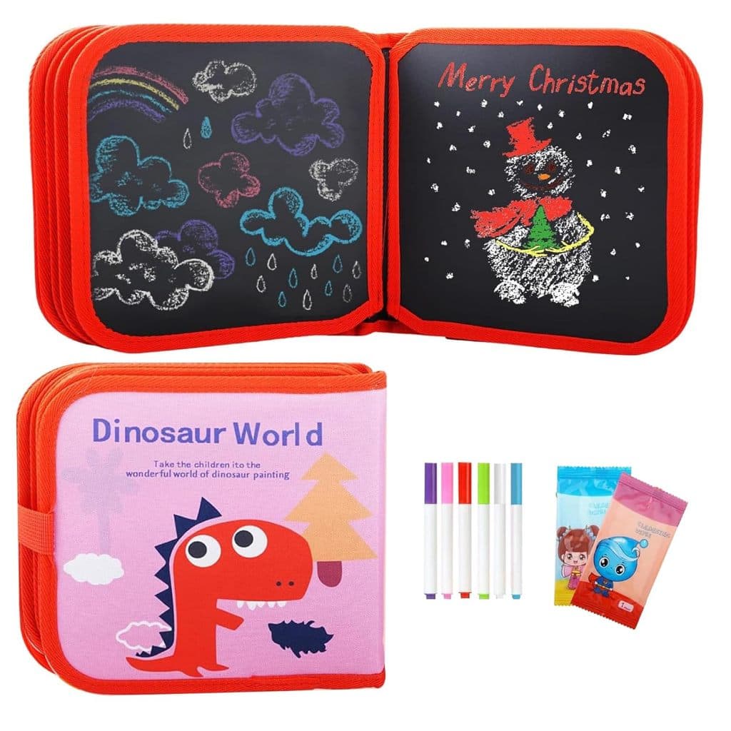 Livro de rabisco apagável para crianças, brinquedos de viagem para crianças - almofadas de desenho reutilizáveis