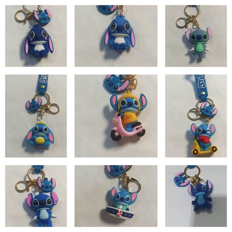 Chaveiro Stitch 3D Emborrachado
