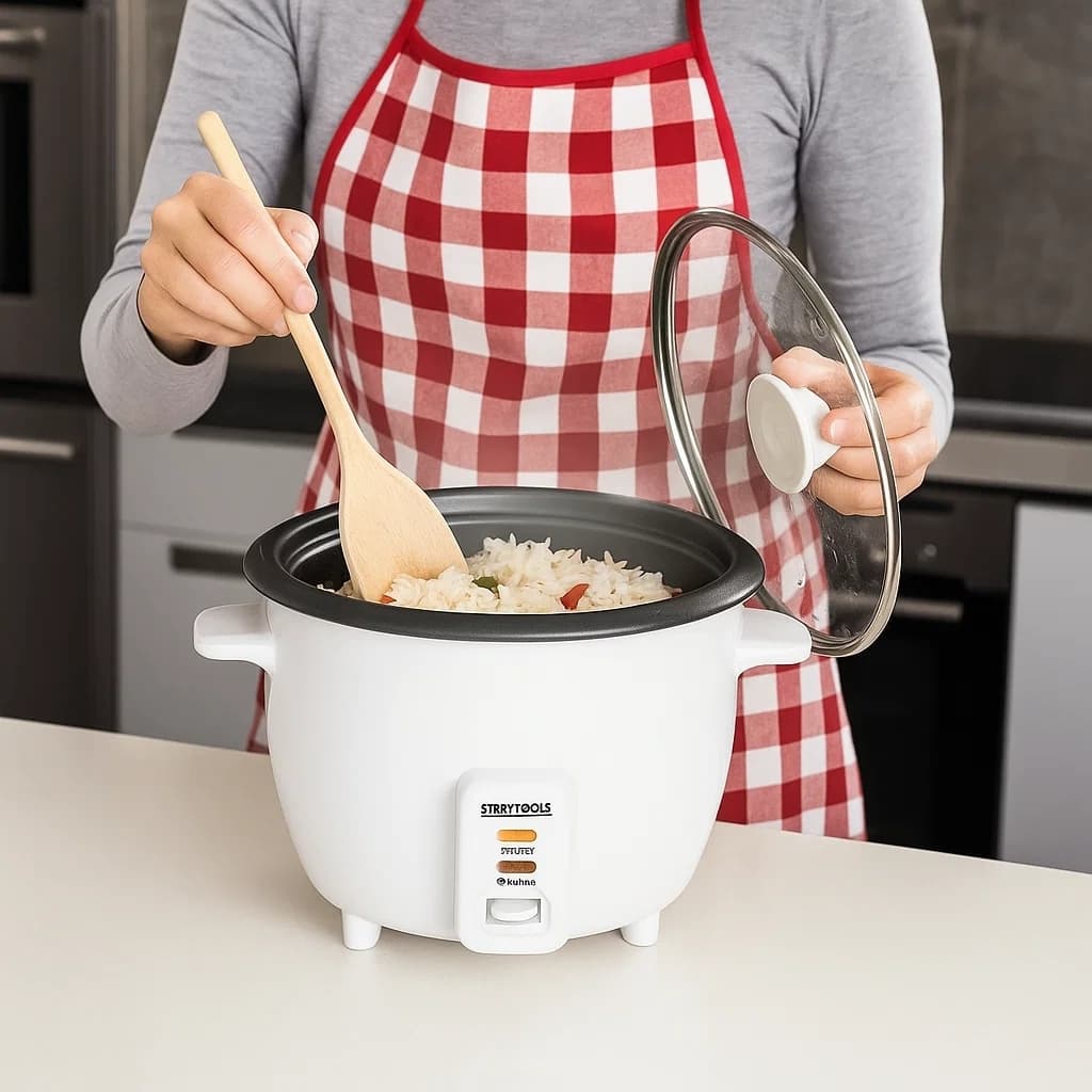 Panela Arroz Elétrica Cozedor Vaporizador Prepara Arroz Soltinho Rápido Antiaderente Tampa Vidro