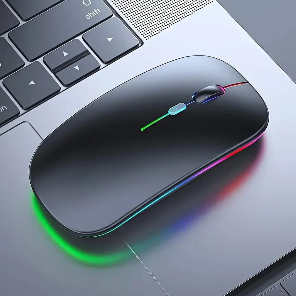 Mouse Sem Fio Gamer Recarregável RGB