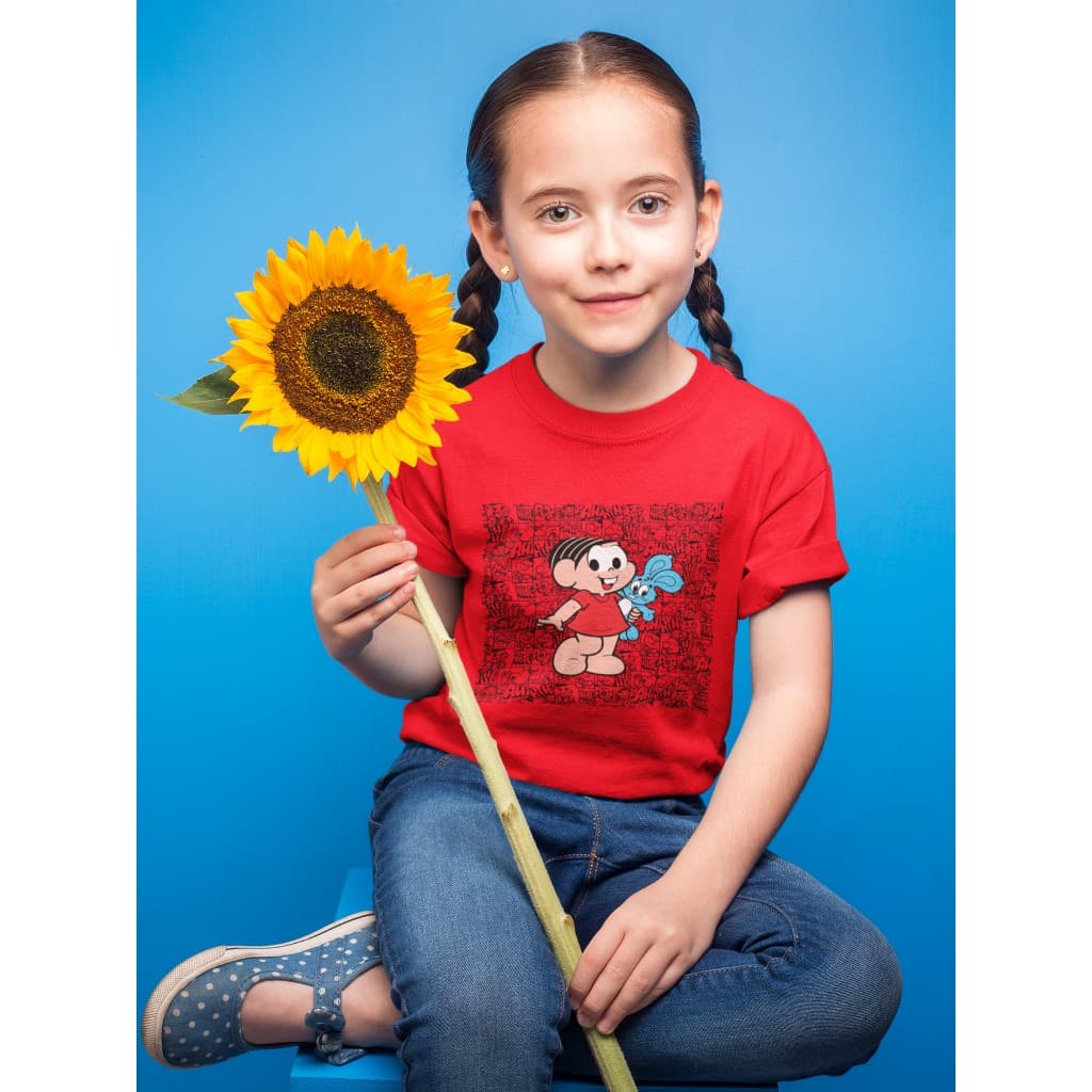 Camiseta Infantil Monica 100% Algodão