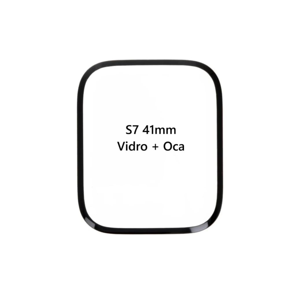 Tela Vidro Com Oca Para Watch S7 41mm Sem Touch Preto Novo