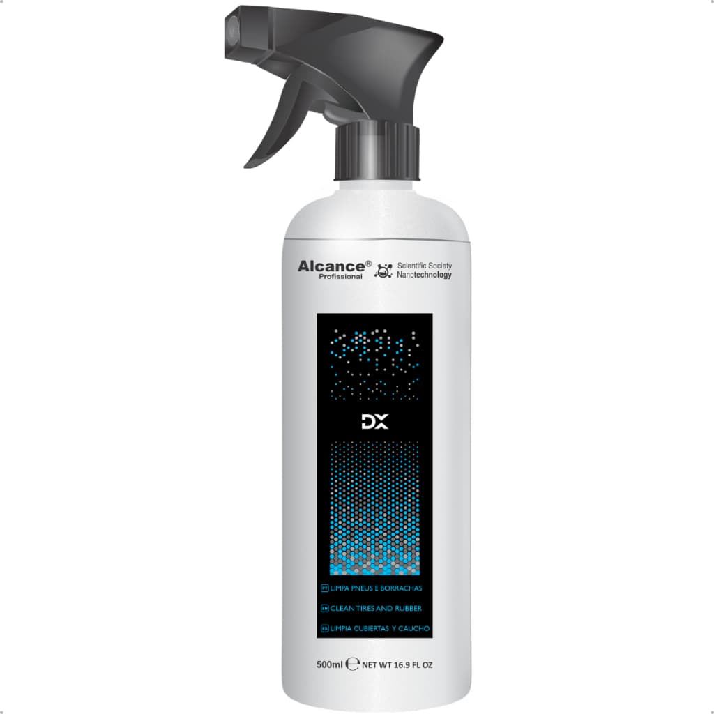 DX Limpador de Pneus e Borrachas 500ML Alcance Profissional Limpeza Profunda Automotiva