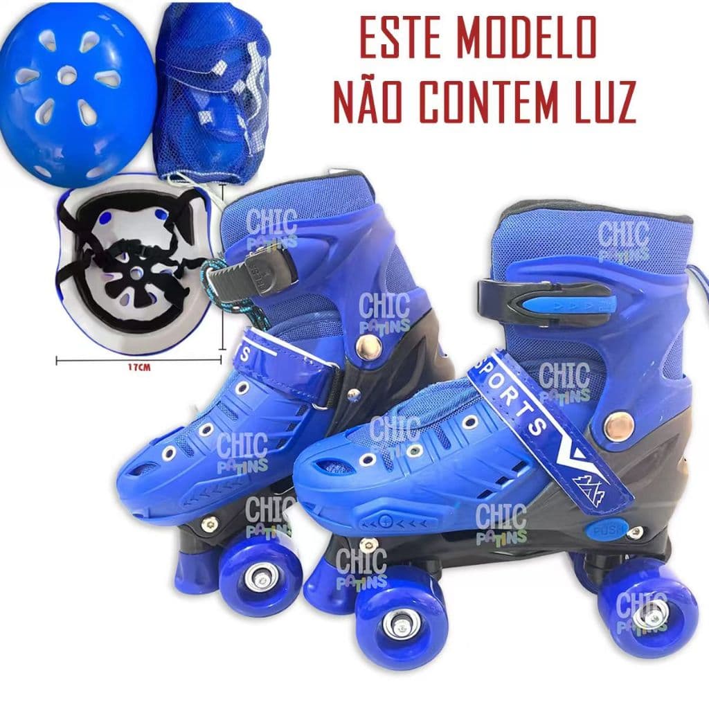 Patins Infantil De 4 Rodas Meninas Rosa Sem LED Quad Ajustavel Patins Criancas