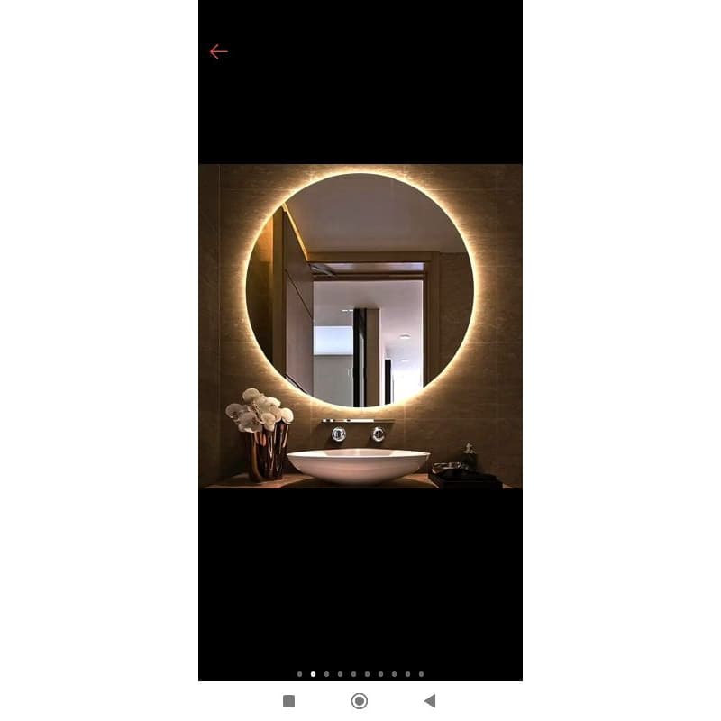 espelho com led e touch espelho com as 3 cor de led, 180 leds/m