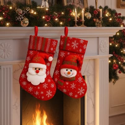 KIT 4 Meia NATALINA BOTA decoração De Natal 13cm - Pendente Bota Papai Noel 4 Unidades - Envio Imediato