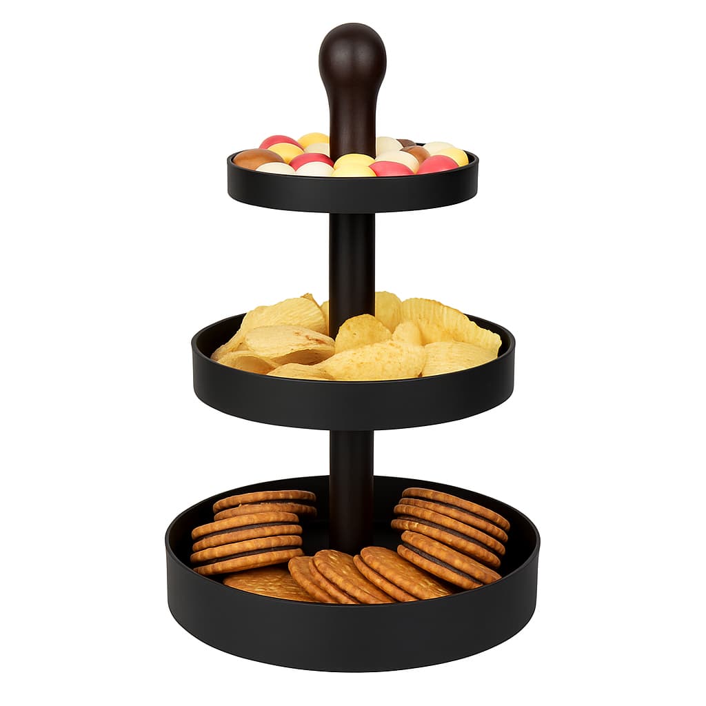 kit 2 Suporte para Doces e Lanches 3 Andares – Organizador de Mesa Elegante