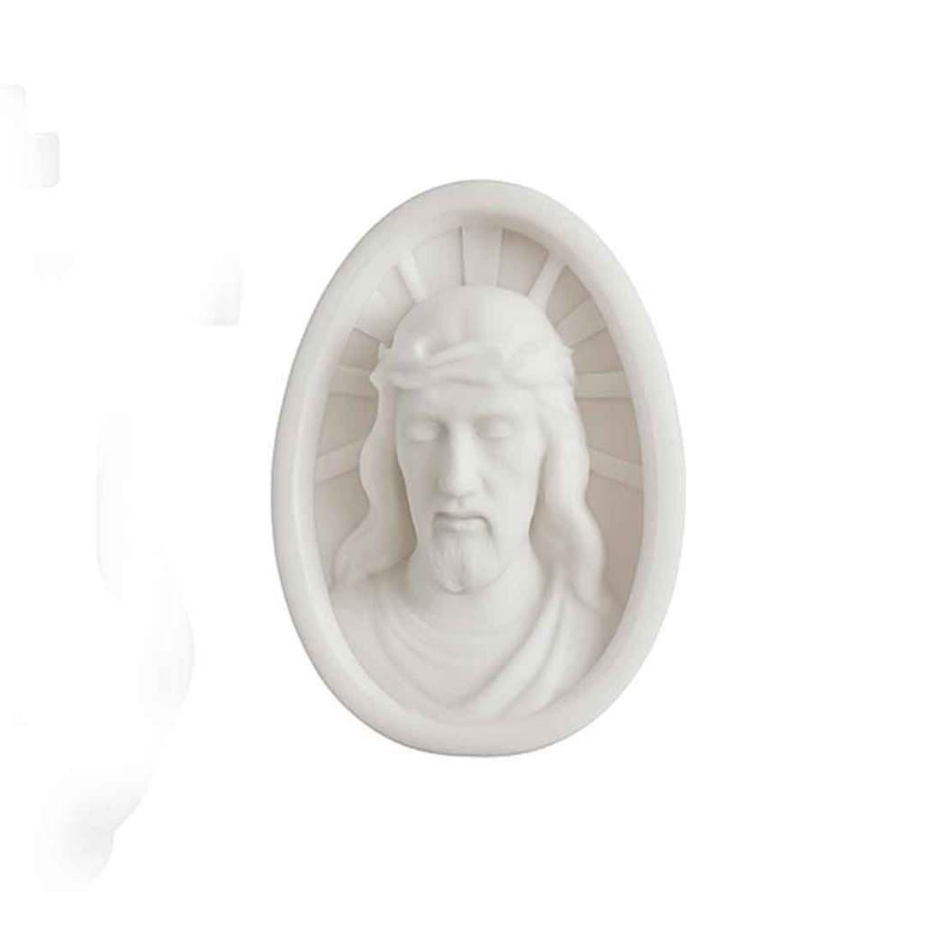 Estátua Escultura de Jesus com Auréola – Peça Religiosa Decorativa
