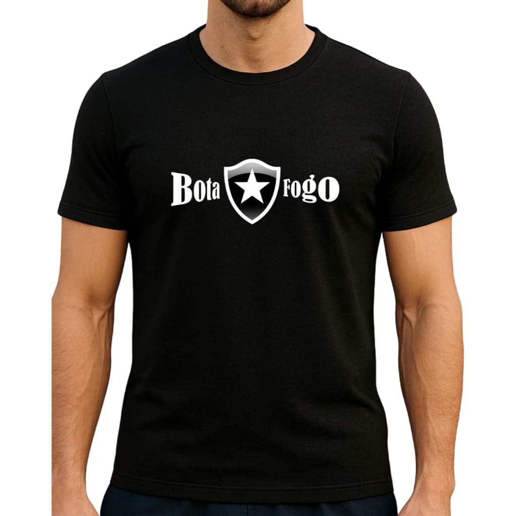 Camiseta Botafogo Torcedor Masculina 100% Algodão Premium Estampa Exclusiva - Adulto Plus Size