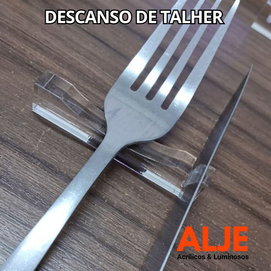 Descanso Expositor Suporte Talheres Acrilico Garfo FacaColherMesa Posta Organizador Decoração Festa