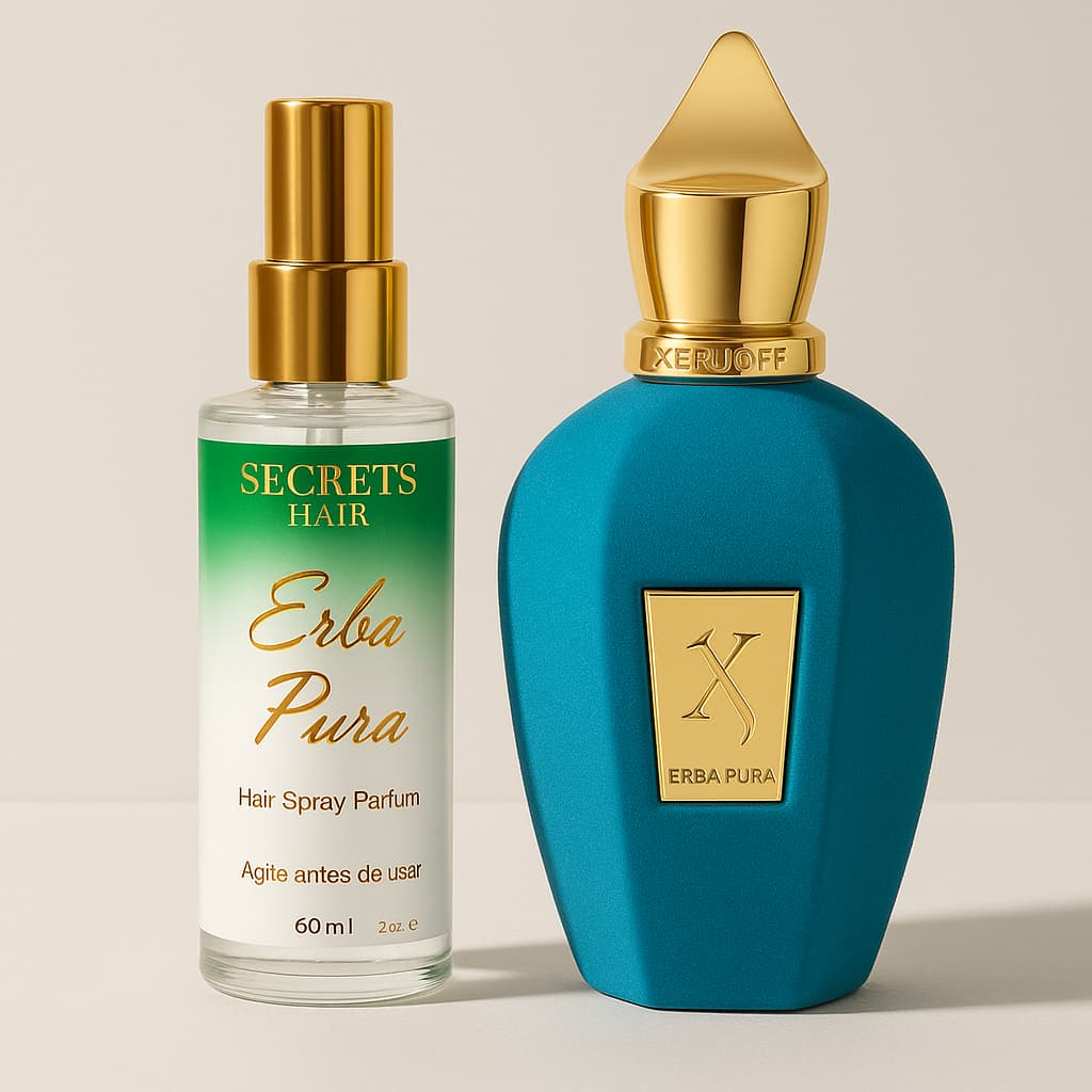Perfume Capilar Secret’s Hair Erba Pura 60ml | Fragrância Frutada, Doce, Cítrica, Alta fixação