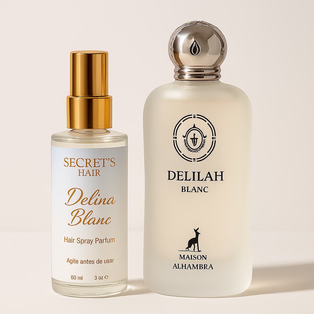 Perfume Capilar Secret’s Hair Delina Blanc 60ml – Floral, Frutado, Doce, Alta Fixação e Projeção