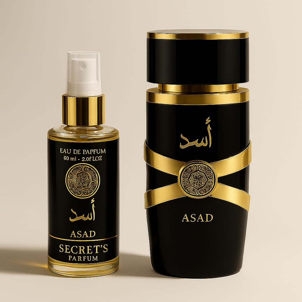 Perfume Árabe Asad Secret’s Parfum 60ml - Fragrância Amadeirada, Oriental Envolvente, Alta Fixação