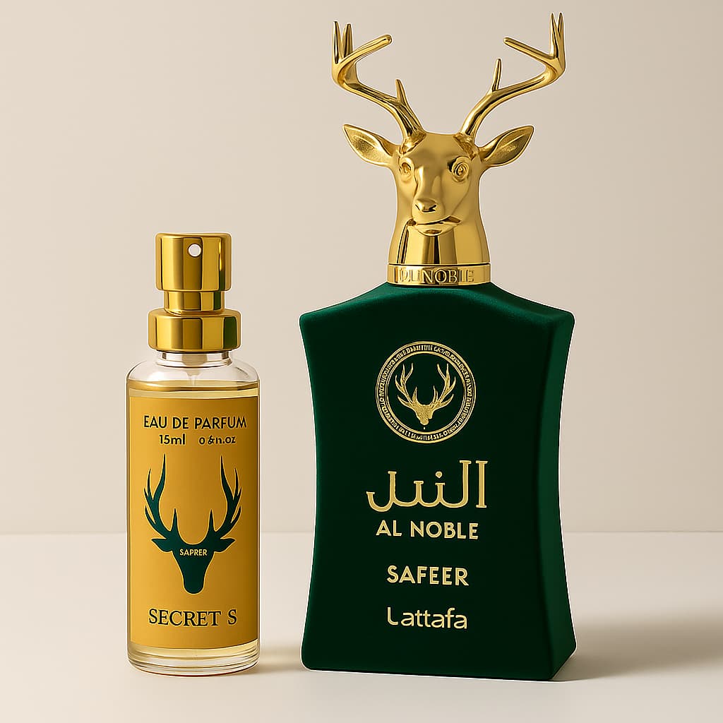 Perfume Árabe Secret’s Parfum Safeer 15ml - Fragrância Oriental, Refrescante, Cítrica, Alta Fixação