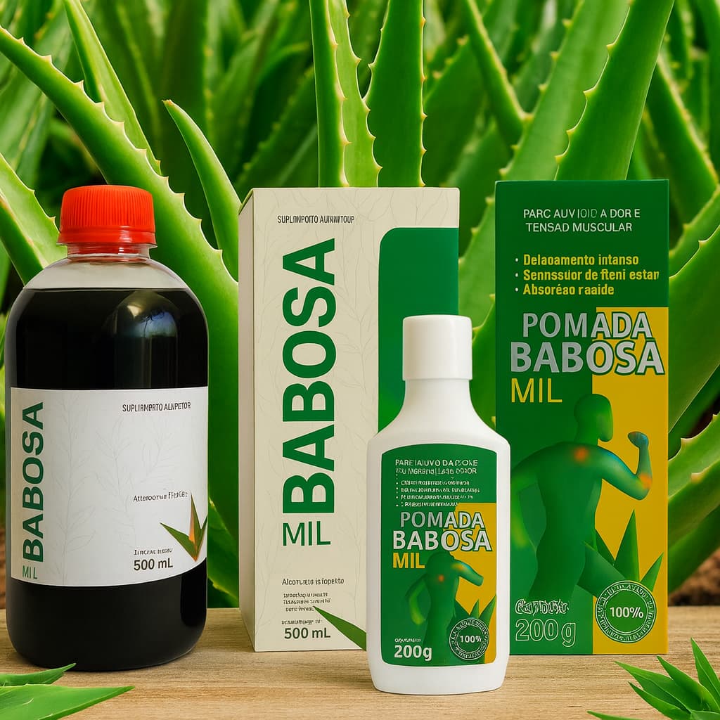 KIt Elixir de Babosa  (Aloe e Vera) 500ml e Pomada de Babosa Mil 200g – Natural