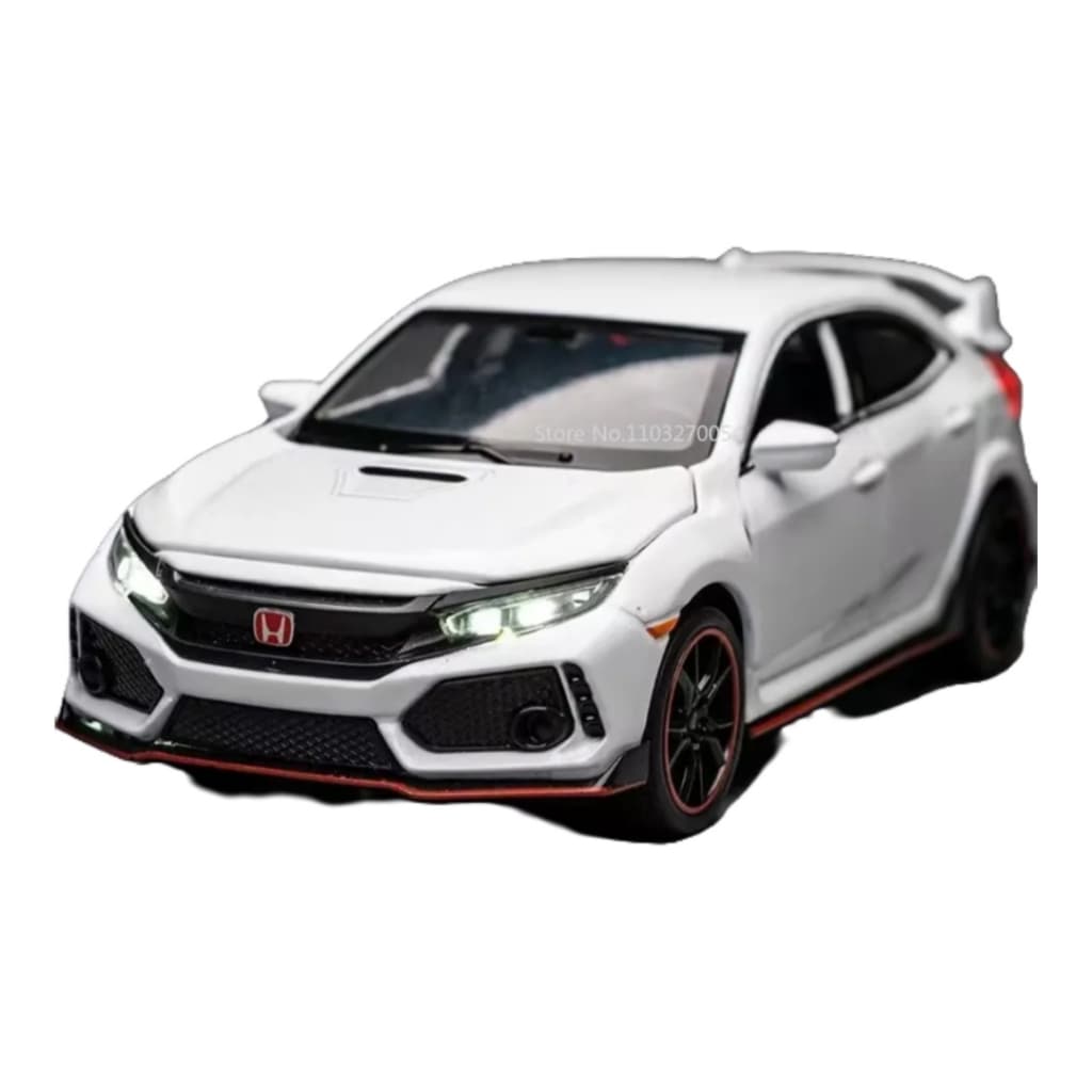 Carrinho De Brinquedo Fricção Honda Civic Type R Para Crianças 1.32